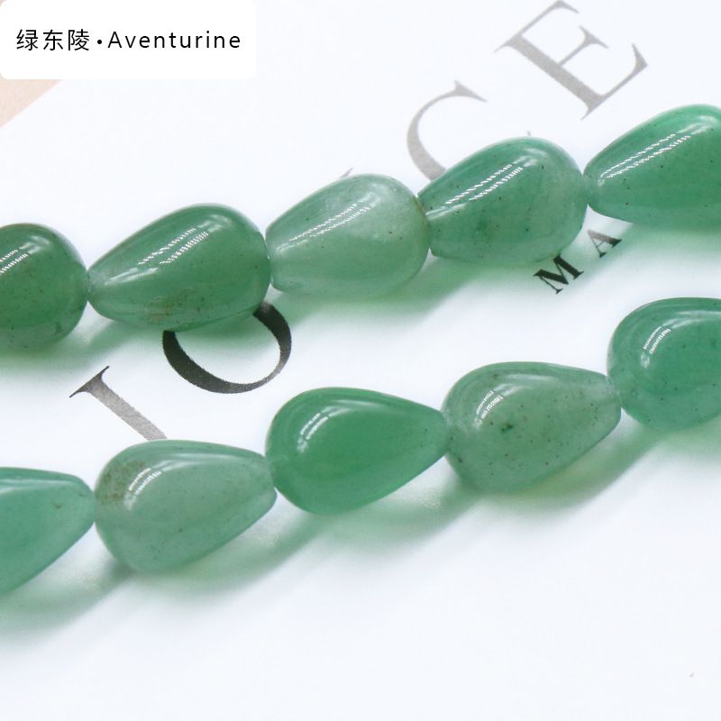 861-Pedra semipreciosa de ágata de cristal natural 8X12mm gota de água frisada DIY pulseira colar brincos material de jóias