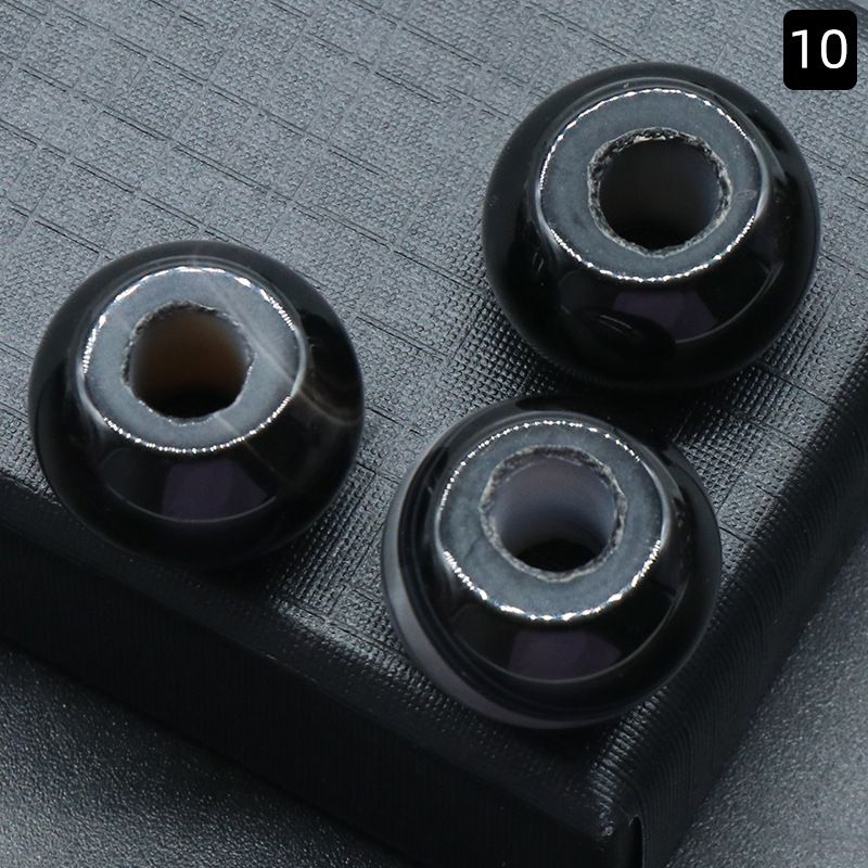 1331-12X18 _ grande furo ábaco 6mm grande furo de cristal natural ágata grande furo contas DIY corda trançada material de corda de mão
