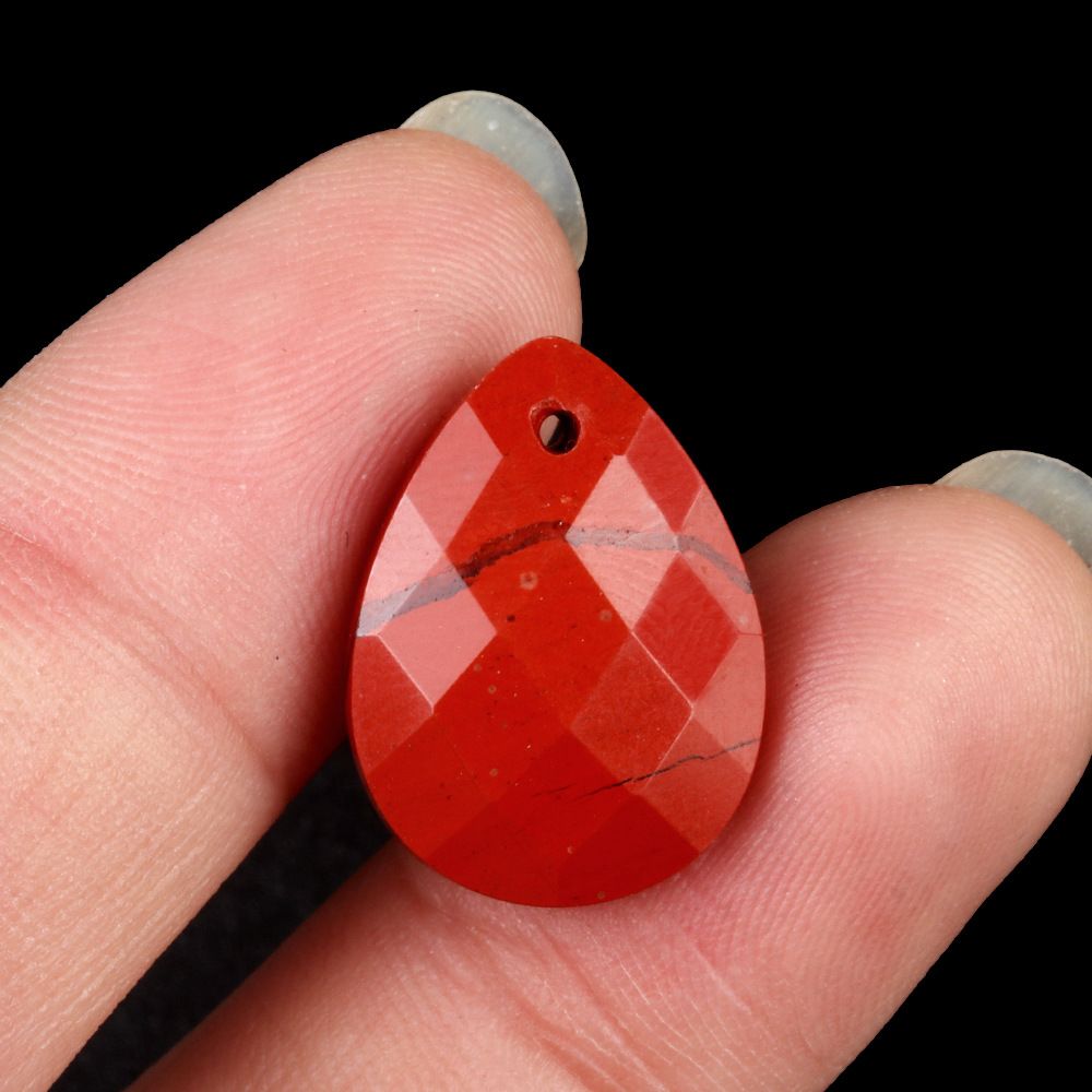 1799-Pedra de ágata de cristal natural 13x18mm pingente de gota de água plana cortada DIY colar brincos acessórios de jóias