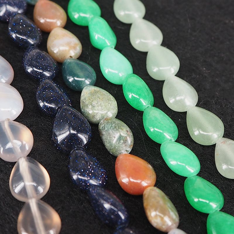 187-Ágata de cristal de jade pedra semipreciosa gota de água contas soltas DIY acessórios de jóias com contas feitas à mão