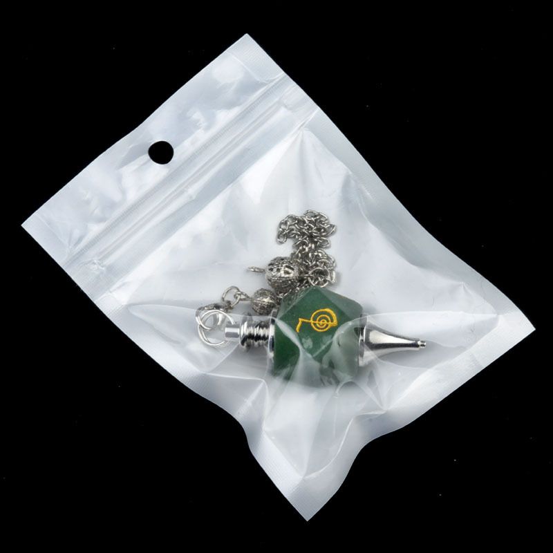 1758-Cho Ku Rei Pingente de Pêndulo de Símbolo de Poder Pedra de Cristal Reiki Runas Meditação Pêndulo