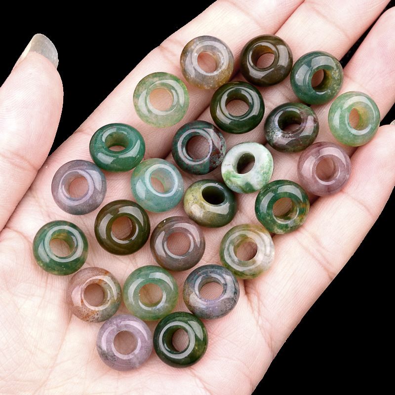 1201-6X12mm buraco 5mm contas de ábaco grande buraco, pedra natural contas de buraco grande acessórios de jóias DIY