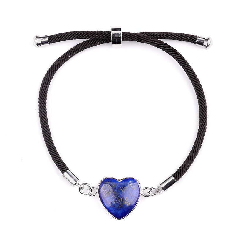 2097-Ametista em pó de cristal ajustável pulseira de amor jade coração pulseira cênica mercadoria