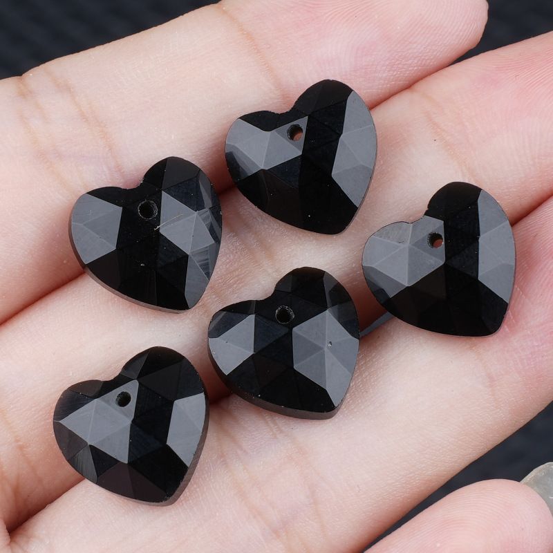 13Mm cristal ágata jade corte amor pingente DIY colar pulseira brincos jóias acessórios material