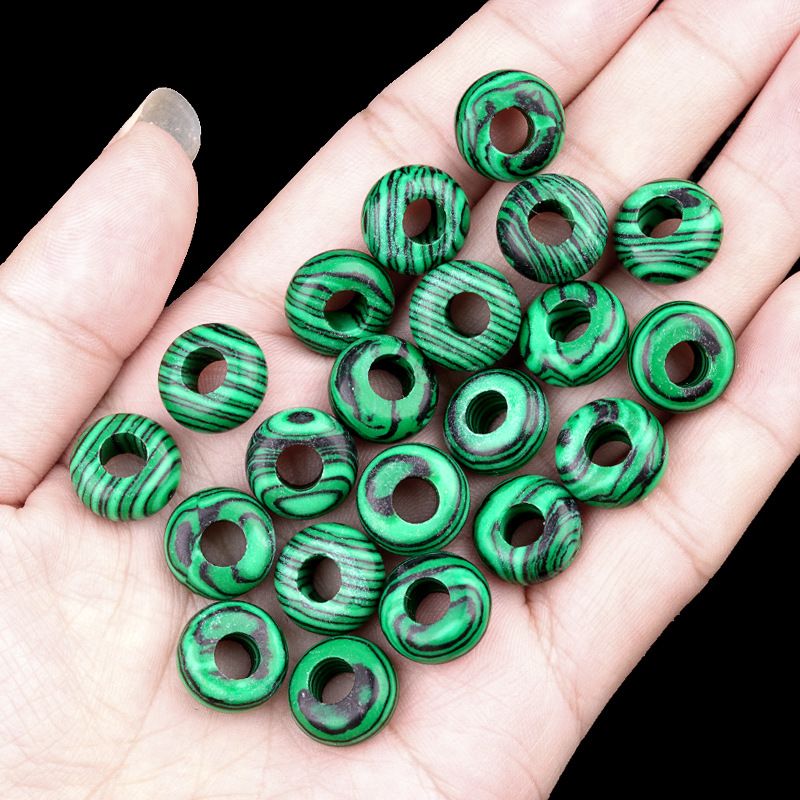 1201-6X12mm buraco 5mm contas de ábaco grande buraco, pedra natural contas de buraco grande acessórios de jóias DIY
