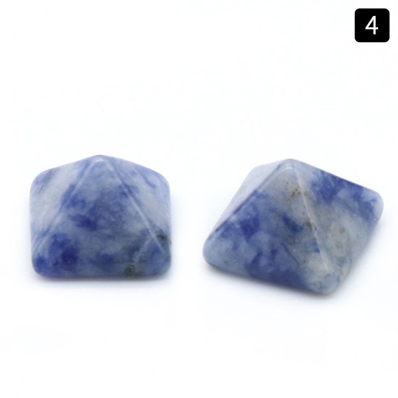 1106-8Mm pirâmide anel de cristal ágata pedra semi-preciosa mini pirâmide contas soltas DIY material de fixação de diamante