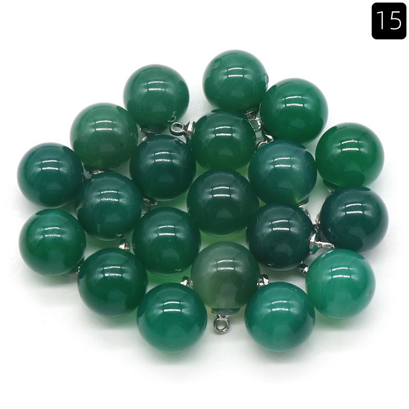 1447-12Mm pingente de bola redonda em pó de cristal tigre olho de cristal natural pedra de cristal redonda pingente de acessórios de jóias DIY material