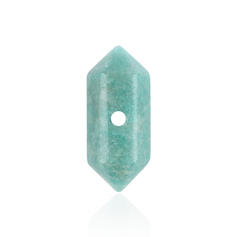 Cristal 8 * 20mm Ponta Dupla Pós Hexagonal Pulseira DIY Pingente Colar Acessórios Cristal Branco Ponta Dupla Pós Hexagonal
