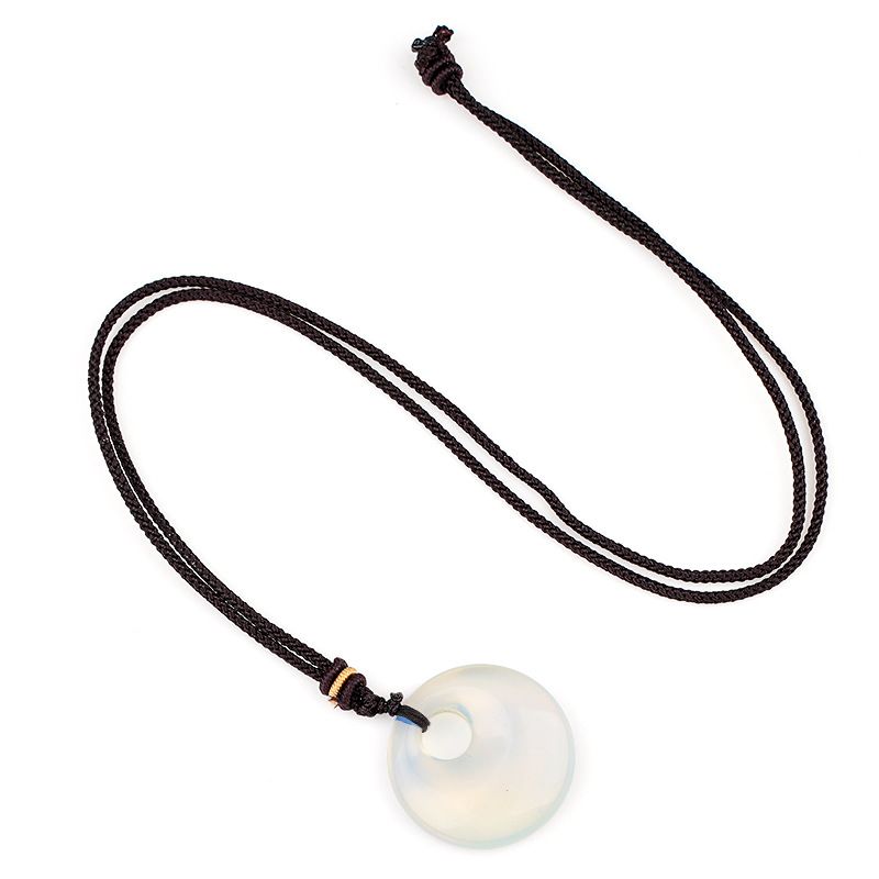 2330-30Mm colar de fivela de segurança com orifício lateral, pingente de ágata de cristal de grande abertura, colar de fivela de princesa, novos produtos estão à venda.