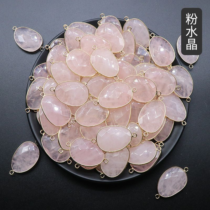 Pingente binaural de bainha de jade de ágata de cristal, pó de ametista, lápis-lazúli de cristal, acessórios para joias