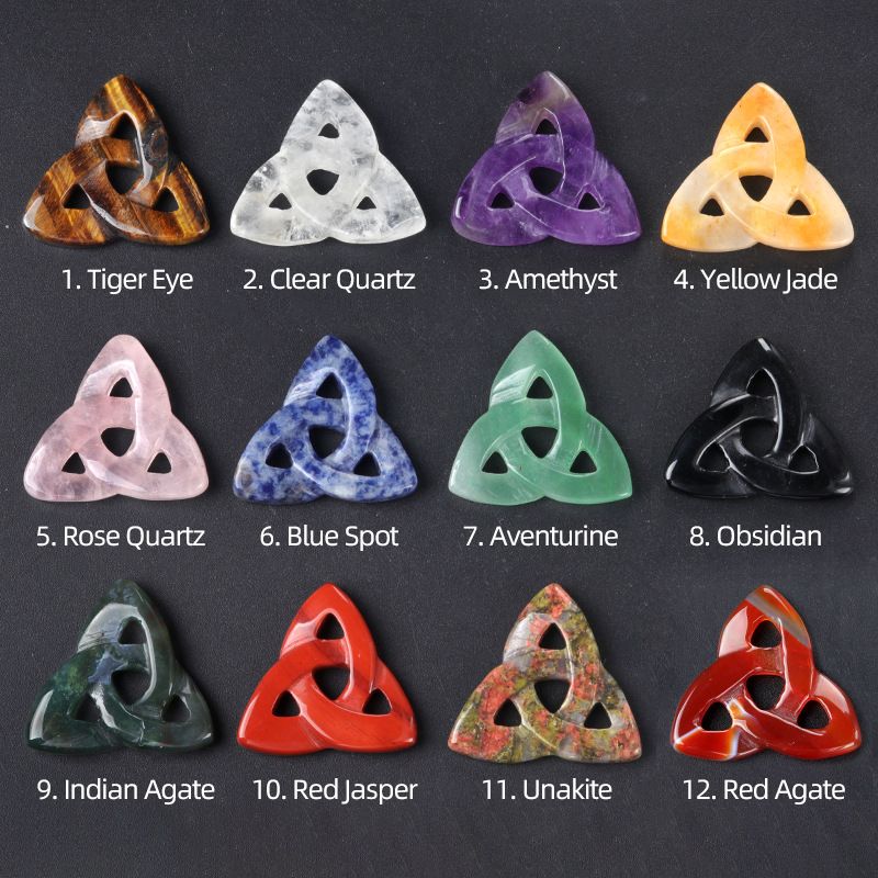 2493-Nó Celta Irlandês Flor Triangular Oca