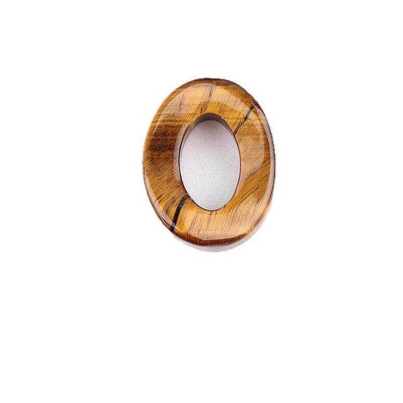 2068-18X23mm círculo de ágata de ametista em forma de botão oval oco colar colar de material de pulseira