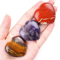 Ornamento de amor de cristal natural de 40Mm, presentes de Dia dos Namorados masculinos e femininos, joias em forma de coração de pedra natural não porosa polida com pedra áspera.