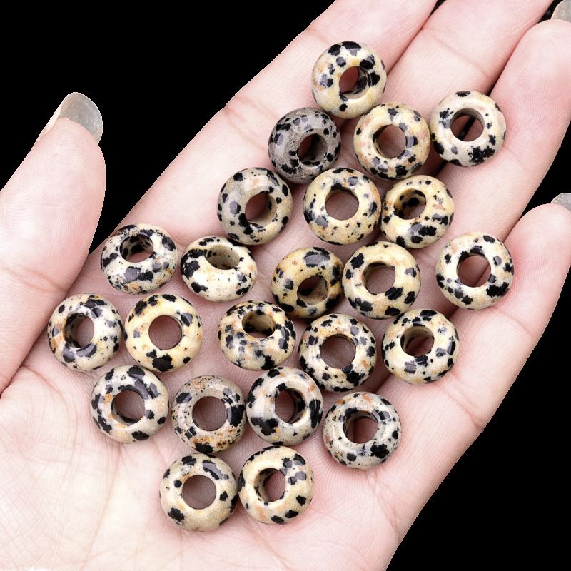 1201-6X12mm buraco 5mm contas de ábaco grande buraco, pedra natural contas de buraco grande acessórios de jóias DIY