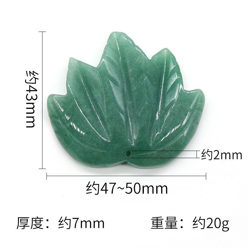 1450-50Mm Folha de bordo Pingente Grande Cristal Natural Pedra de Ágata Indiana Folha Esculpida DIY Ornamento de bordo