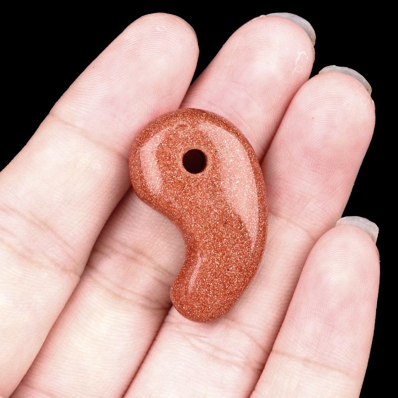 1212-Cristal natural 18X30 buraco 3mm gancho pingente de jade, anime yin e yang big dog Ibaraki vinho engolindo faca demoníaca Ji