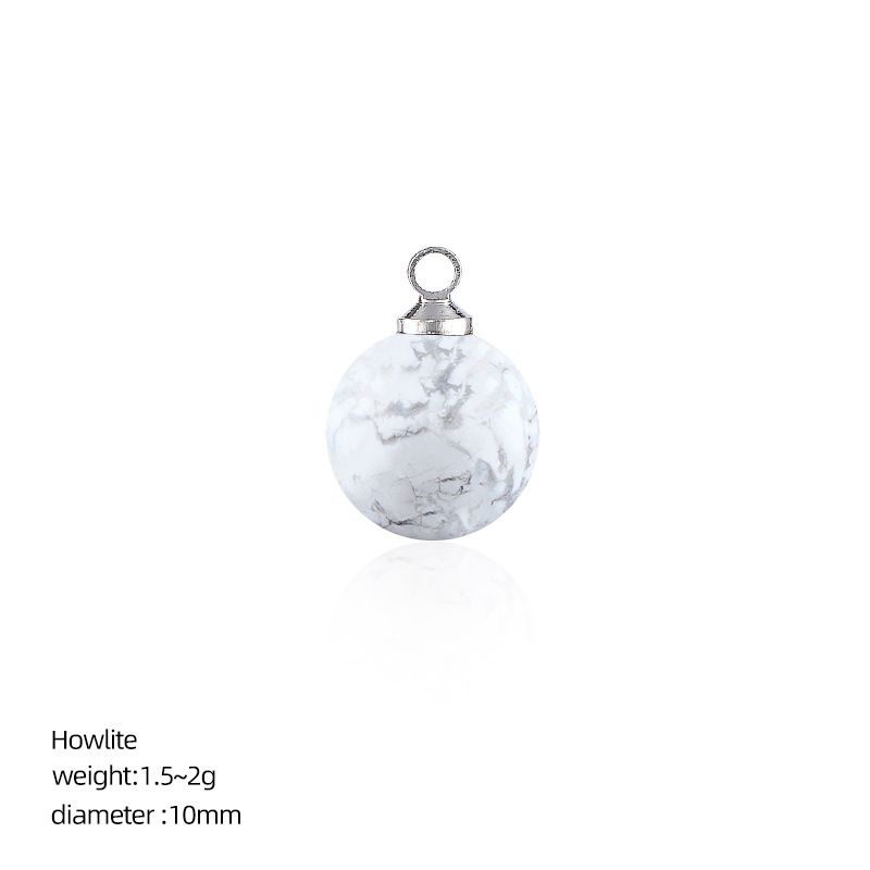 10Mm pingente de bola de pedra natural artesanal brincos pulseira colar de cristal contas soltas redondas acessórios de jóias