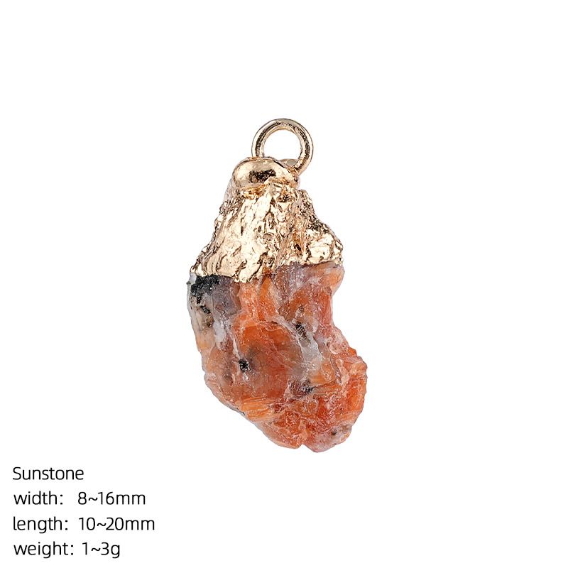 Pingente de pedra bruta de cristal natural transfronteiriço DIY colar brincos pulseira de prata dourada pedra áspera acessórios de ágata irregular