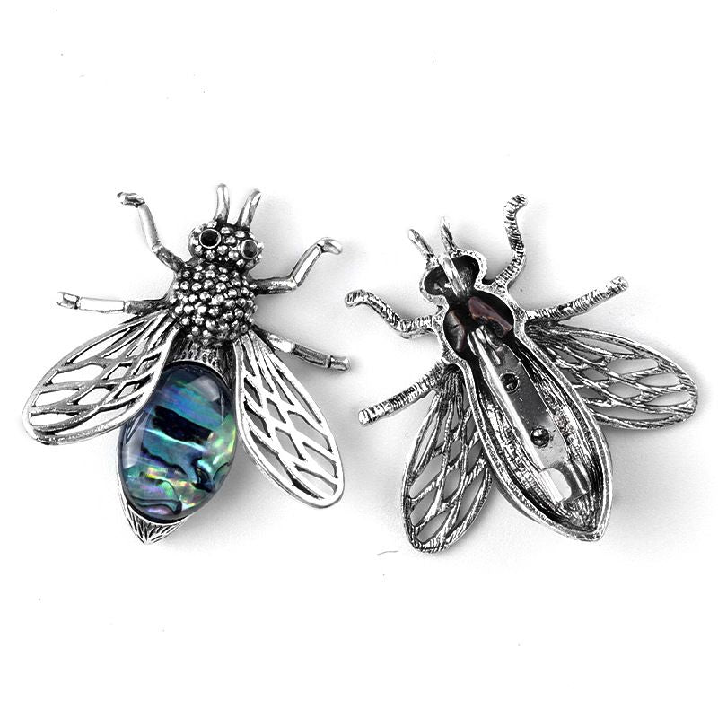 Pingente de broche de abelha 1650-48Mm de uso duplo, incrustado em liga de cristal ágata meio tesouro Pingente de broche de joias