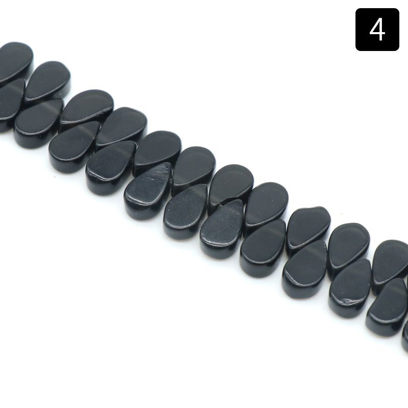 1114-Pedra de cristal natural 5X9mm gota de água plana 40 contas soltas DIY colar de contas brincos material de jóias