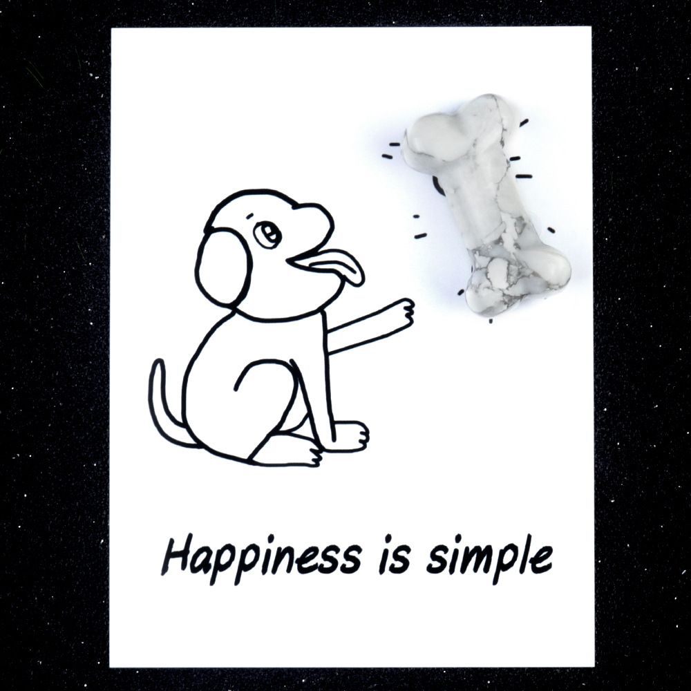 1803-Card Series Natural Crystal Agate 35mm Dog Bone Creative Fun Card Descrição do Produto: