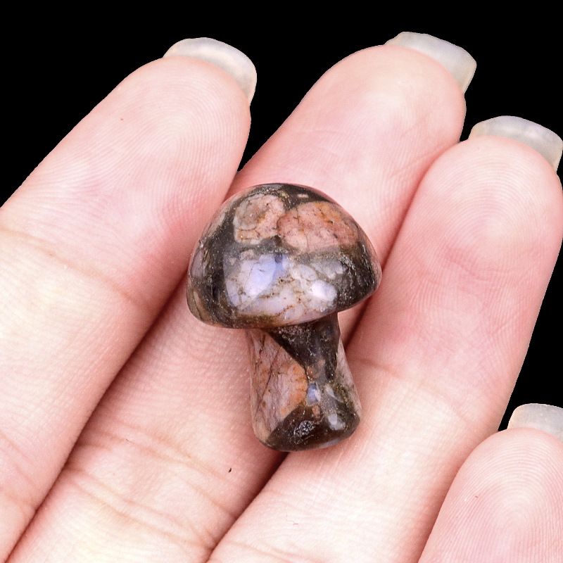 883-Amethyst agate stone mini 2cm pequeno cogumelo DIY micro paisagem Mori paisagismo jardim flor vaso decoração