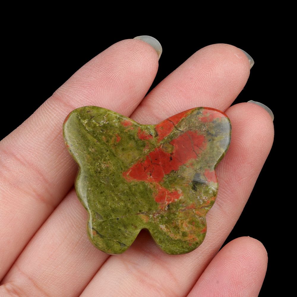 1792 - 30 × 35 mm grande borboleta não porosa, pedra de ágata de cristal natural, borboleta esculpida enfeite de mesa para casa