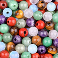 2019-Grandes contas de buraco de cristal natural ágata pedra grande buraco solto contas 18mm buraco 5mm DIY jóias materiais de vestuário