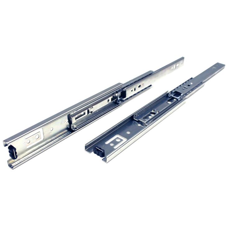 10 in. Side Mount Full Extension Ball Bearing Drawer Slide with Installation Screws (1-Pair)