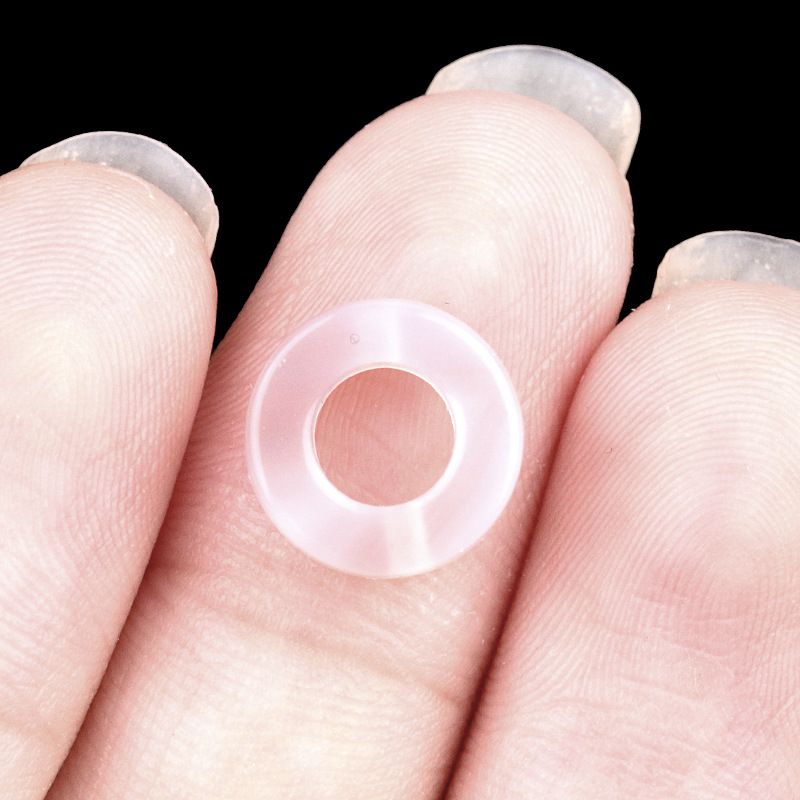 2053-Pedra de cristal natural ágata círculo oco contas soltas Pingente DIY colar pulseira acessórios contas