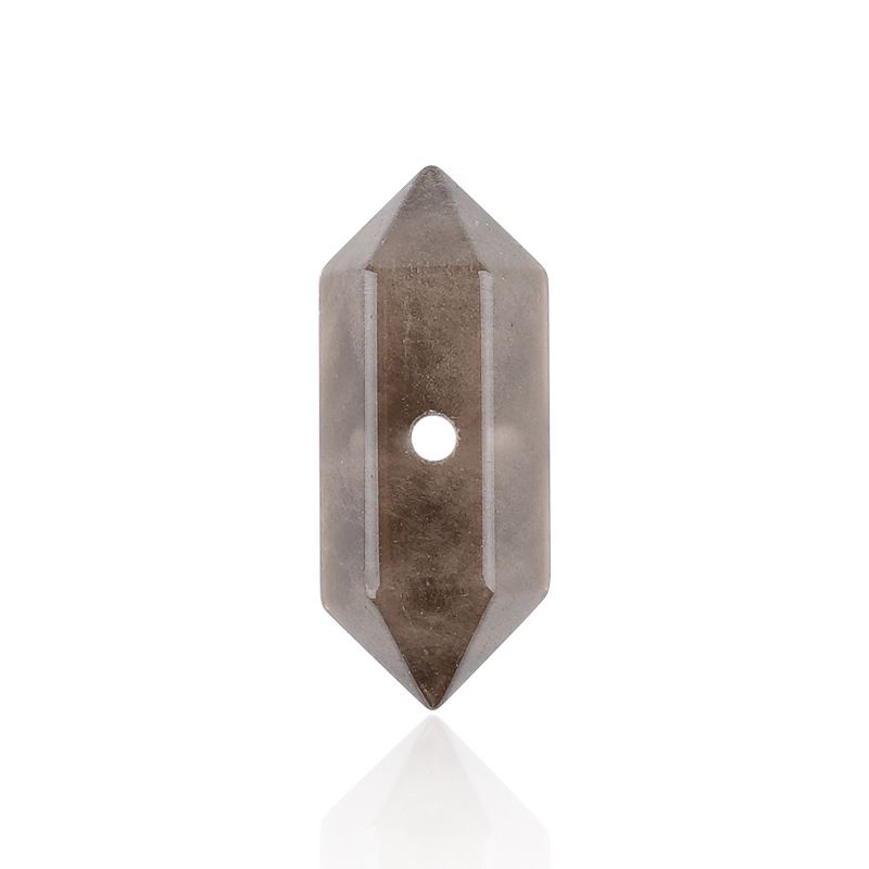 Cristal 8 * 20mm Ponta Dupla Pós Hexagonal Pulseira DIY Pingente Colar Acessórios Cristal Branco Ponta Dupla Pós Hexagonal