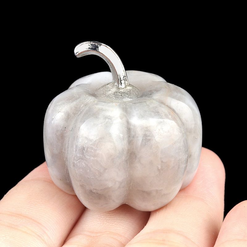 1445-30Mm abóbora, pedra de cristal natural Halloween abóbora de ação de graças ornamento de mesa