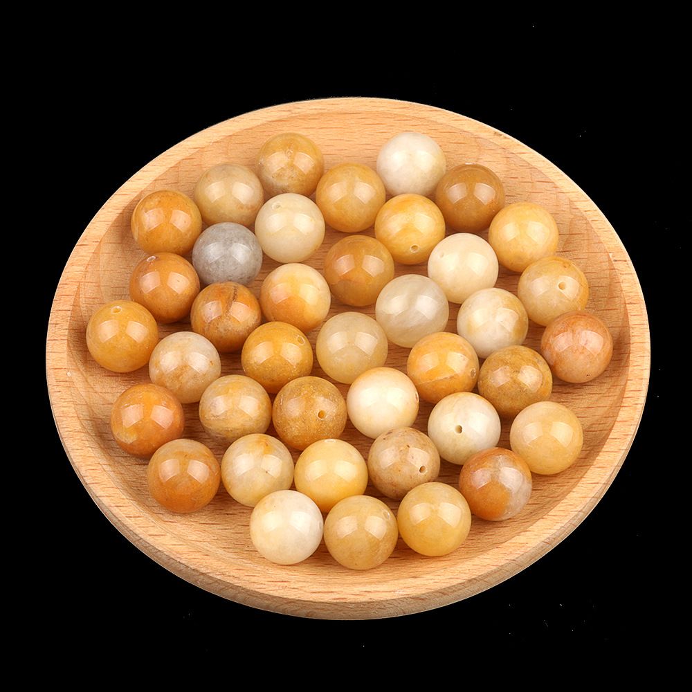 Contas de meio buraco de 1929-12Mm, contas redondas de meio buraco de ágata de cristal contas soltas Brincos de viga DIY acessórios de incrustação Contas de Buda