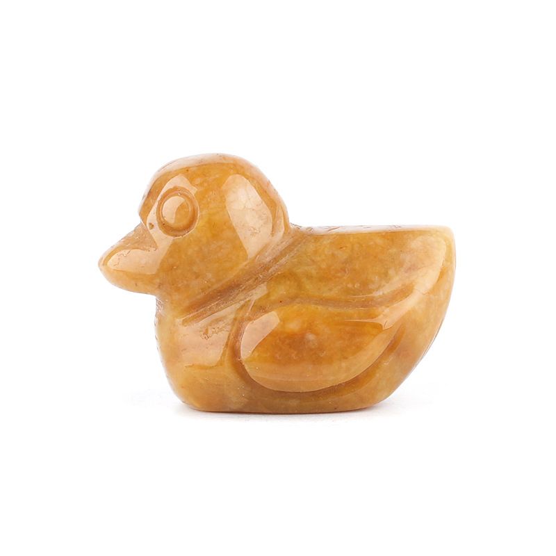 Vendas diretas de fábrica ornamento de pato de cristal natural criativo esculpido à mão 1in animal ágata pato ornamento doméstico