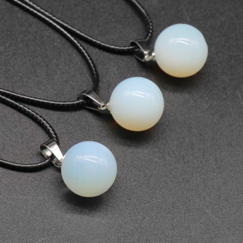 1578 um pingente de bola redonda de 16 mm, pingente de bola de pedra semipreciosa de ágata de cristal natural trabalho em andamento decoração de colar DIY