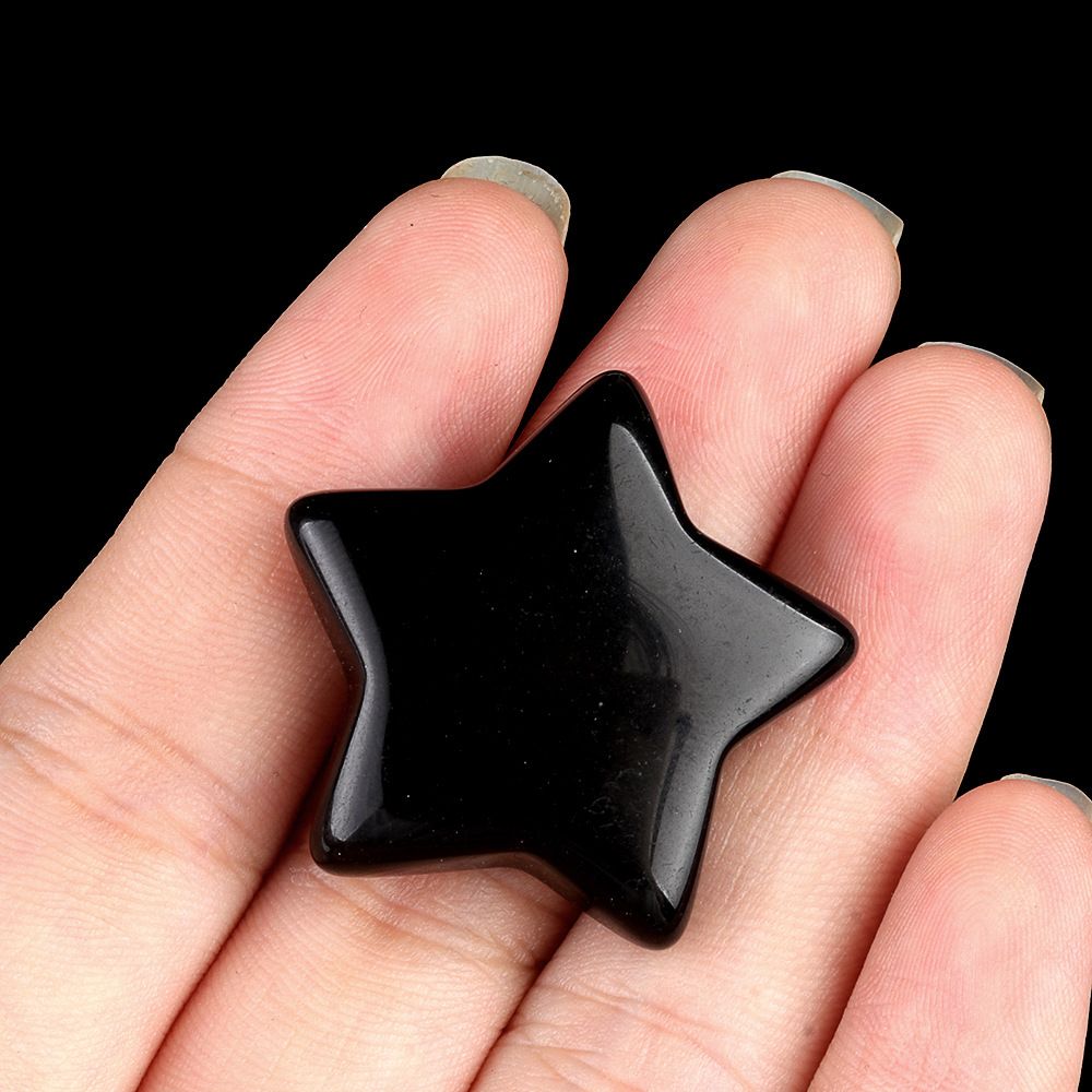 1433-30Mm pentagrama de cristal natural ágata estrela de pedra lua DIY estrela não porosa acessórios material