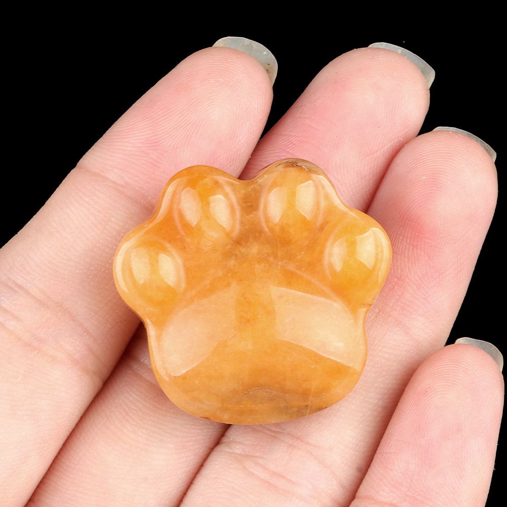 Cristal natural pedra semipreciosa ametista gravada garra de gato urso pata enfeite criativo presente decorativo