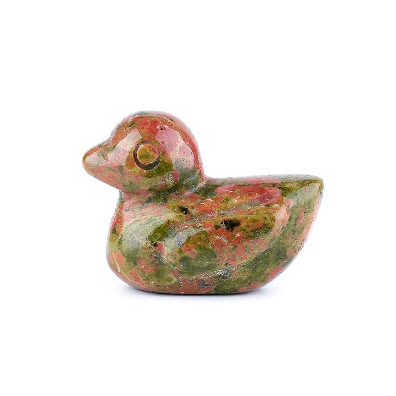 Vendas diretas de fábrica ornamento de pato de cristal natural criativo esculpido à mão 1in animal ágata pato ornamento doméstico