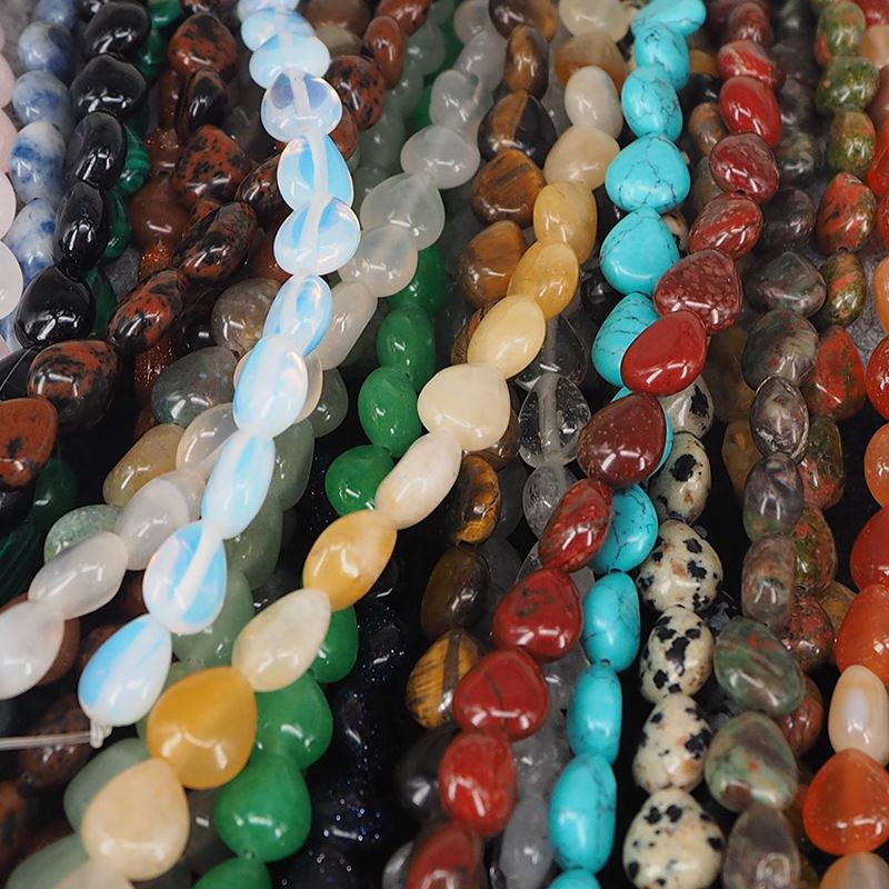 187-Ágata de cristal de jade pedra semipreciosa gota de água contas soltas DIY acessórios de jóias com contas feitas à mão
