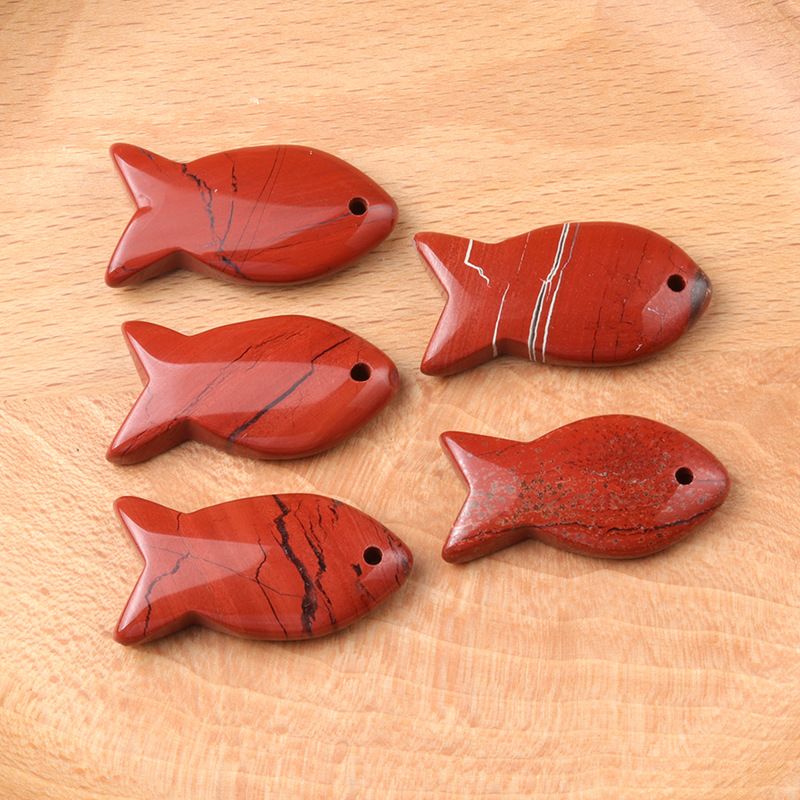 1614-Cristal ágata pedra semipreciosa pingente de peixe pequeno colar DIY saco pingente chaveiro animal acessórios