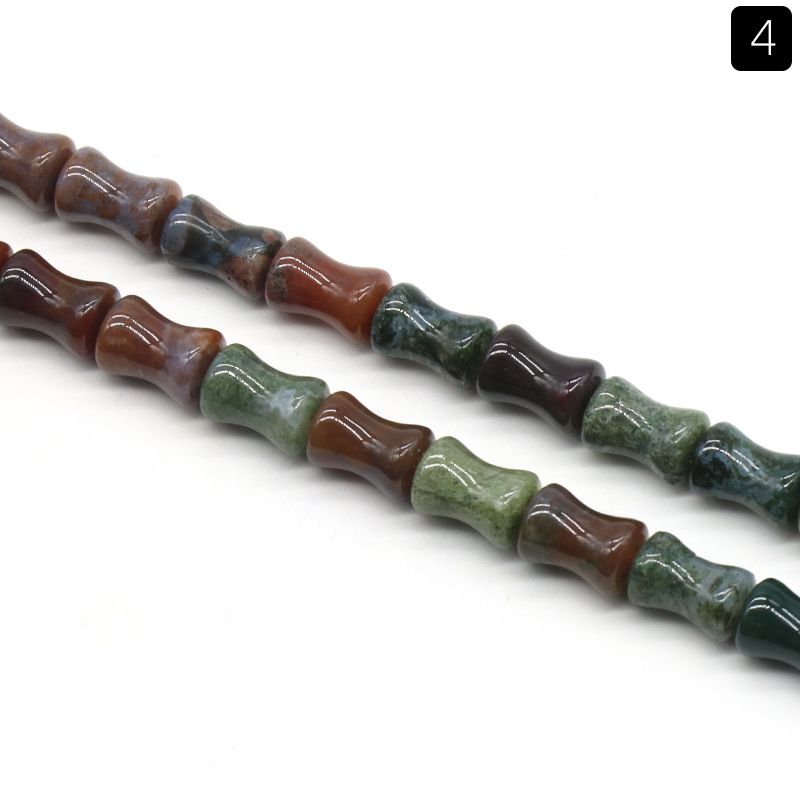 1525-Pedra de cor de cristal natural 8x12mm bambu contas soltas DIY contas de jóias acessórios pulseira colar mão