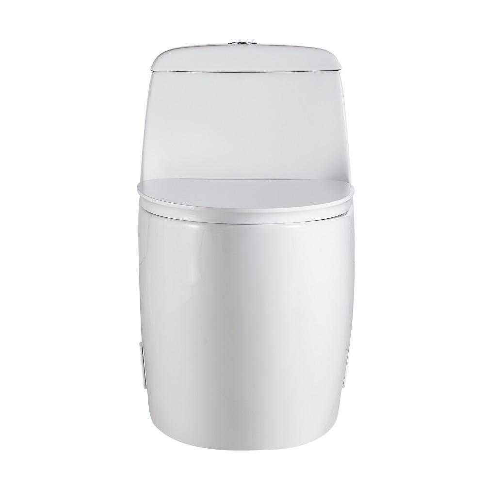 1-Piece 1.28 GPF Dual Flush High Efficiency Elongated Toilet in White, Seat Included