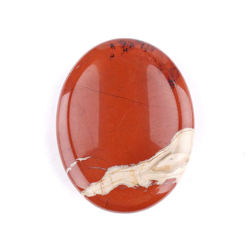 Pedra de cristal natural, prensagem e raspagem de novo produto transfronteiriço 35 * 45 ranhura oval de ágata nepenthes pedra de palma