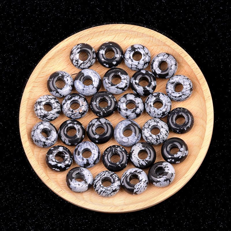 325-Grânulos de orifícios grandes 8 * 14mm de cristal de ábaco de ágata material de acessórios tecidos à mão DIY