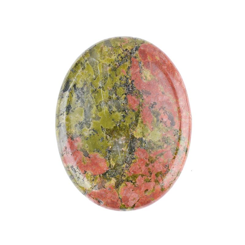 Pedra de cristal natural, prensagem e raspagem de novo produto transfronteiriço 35 * 45 ranhura oval de ágata nepenthes pedra de palma