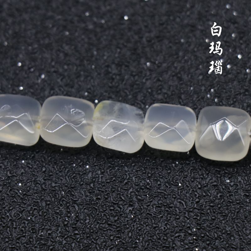 Ágata de cristal pedra semipreciosa 8mm quadrado cortado contas soltas DIY pulseira colar acessórios material