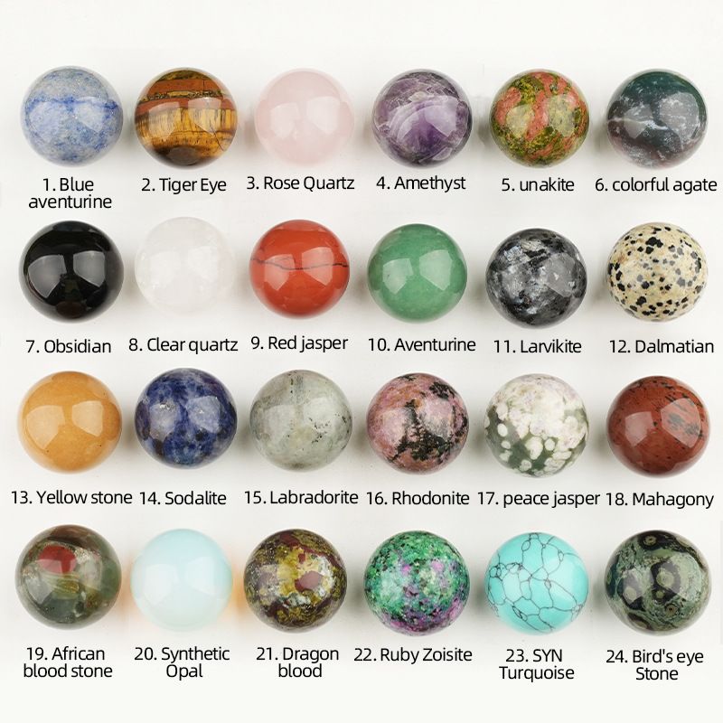 Bola redonda grande não porosa de 25 mm de ametista natural ágata olho de tigre pedra não porosa bola de miçangas redondas