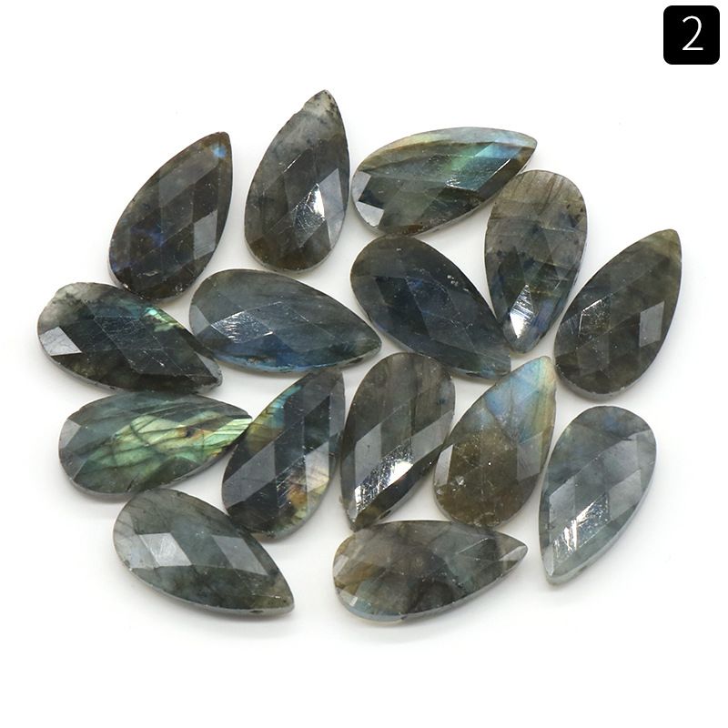 1423-Cristal de pó natural ametista gota de água cortada contas soltas colar DIY brincos pingente acessórios pingente de jóias