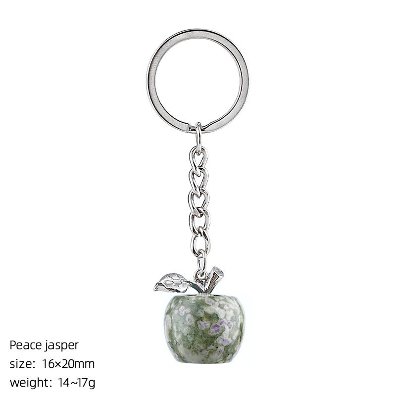 Ágata pedra semipreciosa maçã chaveiro véspera de Natal presente decorativo pedra natural pingente pequeno maçã