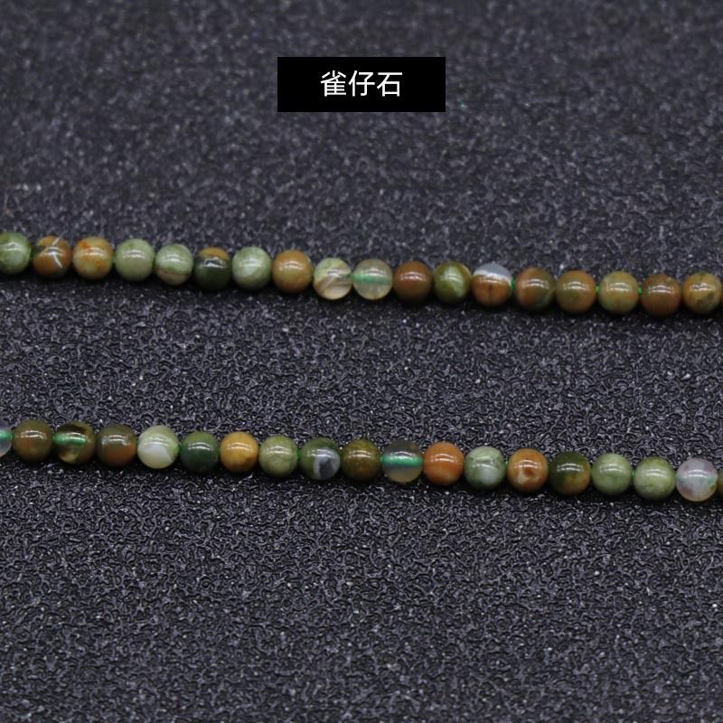 329-Ágata de cristal natural 2mm contas redondas gancho de cabelo material de caminhada pulseira DIY colar acessórios de jóias